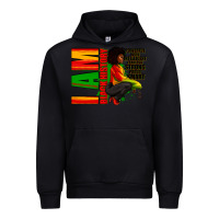 Black I am black history Afro American woman Urban Hoodie - RanaPortraitStore