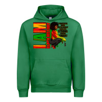 Emerald I am black history Afro American woman Urban Hoodie - RanaPortraitStore