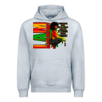 Heather Grey I am black history Afro American woman Urban Hoodie - RanaPortraitStore
