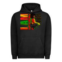Pigment Black I am black history Afro American woman Urban Hoodie - RanaPortraitStore