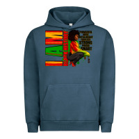 Pigment Midnight Navy I am black history Afro American woman Urban Hoodie - RanaPortraitStore