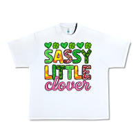 White sassy little clover st patrick s day Urban Heavy Tee - Artiststas
