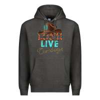 Charcoal Heather long live cowboys Premium Hoodie - texasbilliewilder