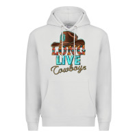 Dove Grey long live cowboys Premium Hoodie - texasbilliewilder