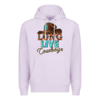 Lilac long live cowboys Premium Hoodie - texasbilliewilder