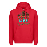 Red long live cowboys Premium Hoodie - texasbilliewilder