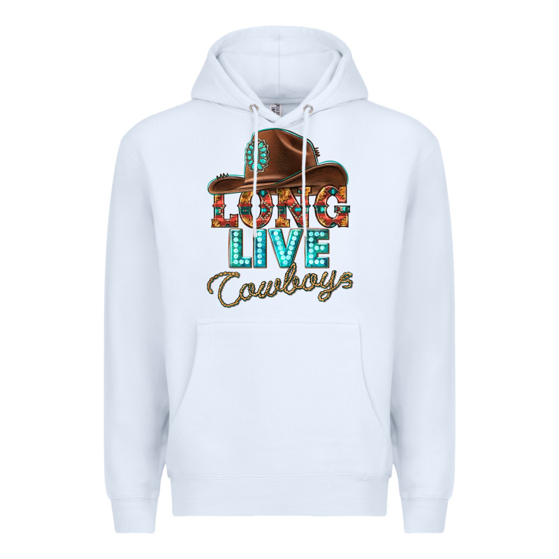 Long Live Cowboys Premium Hoodie by texasbilliewilder | Teevron