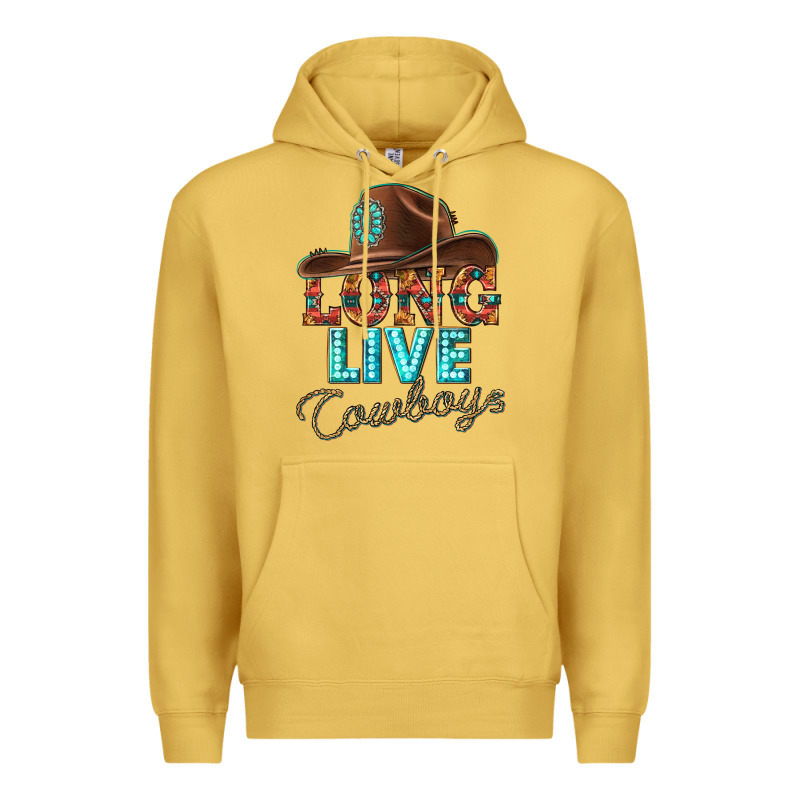 Long Live Cowboys Premium Hoodie by texasbilliewilder | Teevron