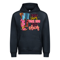 Navy Good shoes take you to good places black fashion g Urban Hoodie - RanaPortraitStore