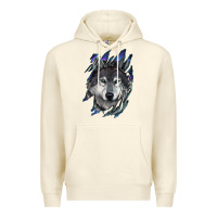 Sandshell Wolf scratch mark Premium Hoodie - RanaPortraitStore