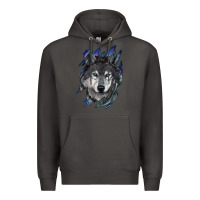Smoke Wolf scratch mark Premium Hoodie - RanaPortraitStore