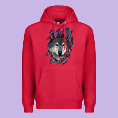 Premium Hoodie Wolf scratch mark