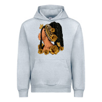 Gold Roses Afro Woman Urban Hoodie | Teevron