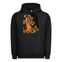 Pigment Black Gold roses afro woman Urban Hoodie - RanaPortraitStore