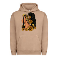 Pigment Burro Gold roses afro woman Urban Hoodie - RanaPortraitStore