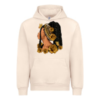 Sandshell Gold roses afro woman Urban Hoodie - RanaPortraitStore