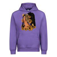 Tulip Gold roses afro woman Urban Hoodie - RanaPortraitStore