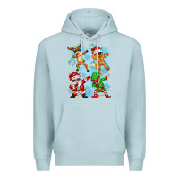 Blue Mist dabbing christmas Premium Hoodie - Zillion Design Studio