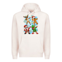 Pale Pink dabbing christmas Premium Hoodie - Zillion Design Studio