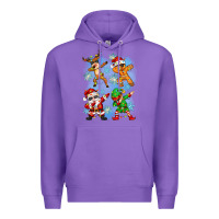 Purple dabbing christmas Premium Hoodie - Zillion Design Studio