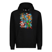 Black dabbing christmas Premium Hoodie - Zillion Design Studio