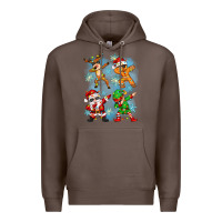 Coffee dabbing christmas Premium Hoodie - Zillion Design Studio