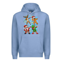 Colony Blue dabbing christmas Premium Hoodie - Zillion Design Studio