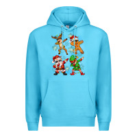 Ocean Blue dabbing christmas Premium Hoodie - Zillion Design Studio