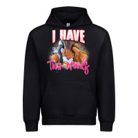 Black I have two moods sneaker and heels Urban Hoodie - RanaPortraitStore