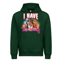 Forest Green I have two moods sneaker and heels Urban Hoodie - RanaPortraitStore