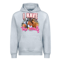 Heather Grey I have two moods sneaker and heels Urban Hoodie - RanaPortraitStore