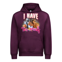 Mauve Wine I have two moods sneaker and heels Urban Hoodie - RanaPortraitStore