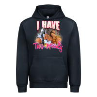 Navy I have two moods sneaker and heels Urban Hoodie - RanaPortraitStore