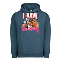 Pigment Midnight Navy I have two moods sneaker and heels Urban Hoodie - RanaPortraitStore