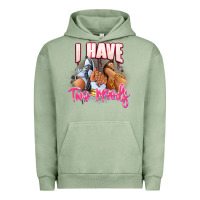 Pigment Oil Green I have two moods sneaker and heels Urban Hoodie - RanaPortraitStore