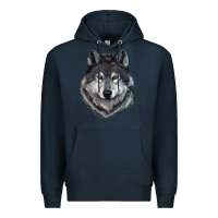 Navy Wolf Premium Hoodie - RanaPortraitStore
