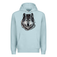 Blue Mist Wolf Premium Hoodie - RanaPortraitStore