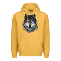Mustard Wolf Premium Hoodie - RanaPortraitStore