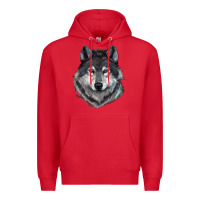 Red Wolf Premium Hoodie - RanaPortraitStore