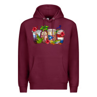 Burgundy puerto rico coffee cups Premium Hoodie - texasbilliewilder