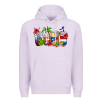 Lilac puerto rico coffee cups Premium Hoodie - texasbilliewilder