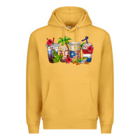 Mustard puerto rico coffee cups Premium Hoodie - texasbilliewilder