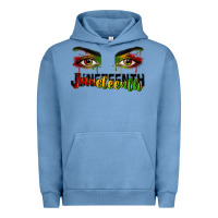 Pigment Pebble Blue Juneteenth eyes Urban Hoodie - RanaPortraitStore