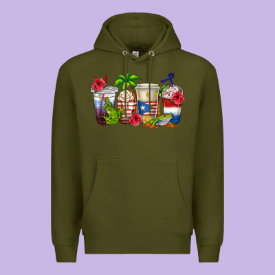 Premium Hoodie puerto rico coffee cups