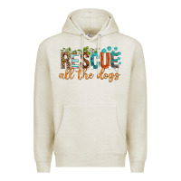 Oatmeal Heather rescue all the dogs Premium Hoodie - texasbilliewilder