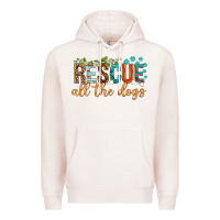 Pale Pink rescue all the dogs Premium Hoodie - texasbilliewilder