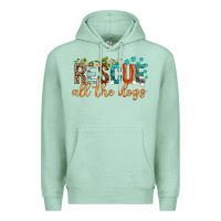 Seafoam rescue all the dogs Premium Hoodie - texasbilliewilder