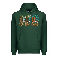 Sports Green rescue all the dogs Premium Hoodie - texasbilliewilder