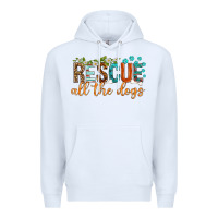 White rescue all the dogs Premium Hoodie - texasbilliewilder