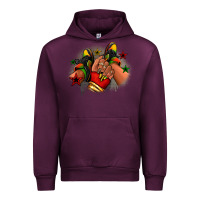 Mauve Wine Juneteenth black girl sneakers Urban Hoodie - RanaPortraitStore